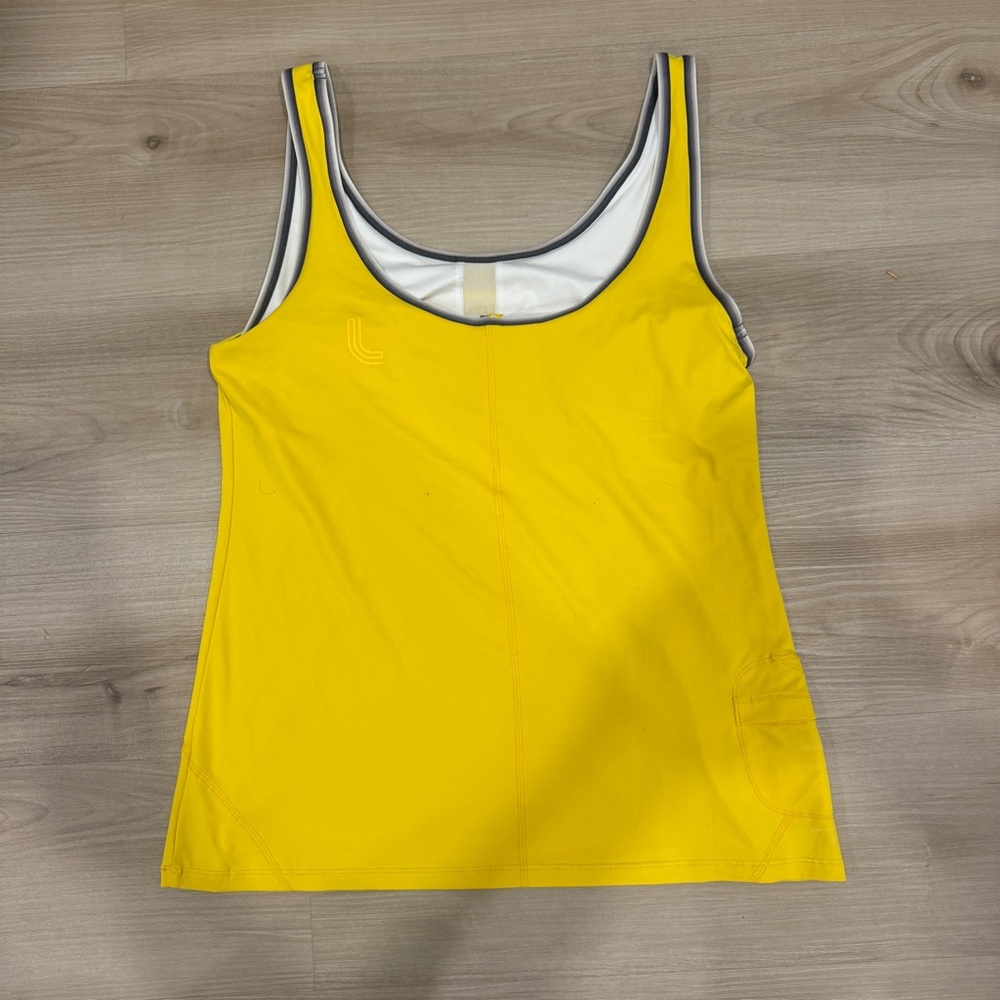 Women’s Lolé XL Yellow stretch workout tank top